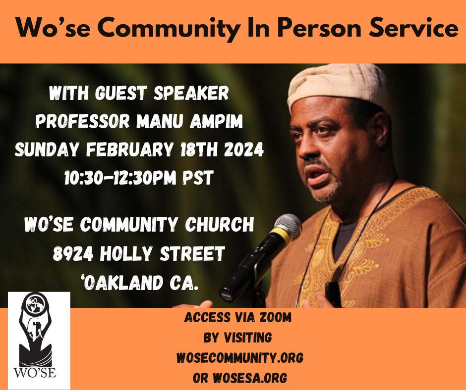 Wo'se Community Church Oakland In Person Service